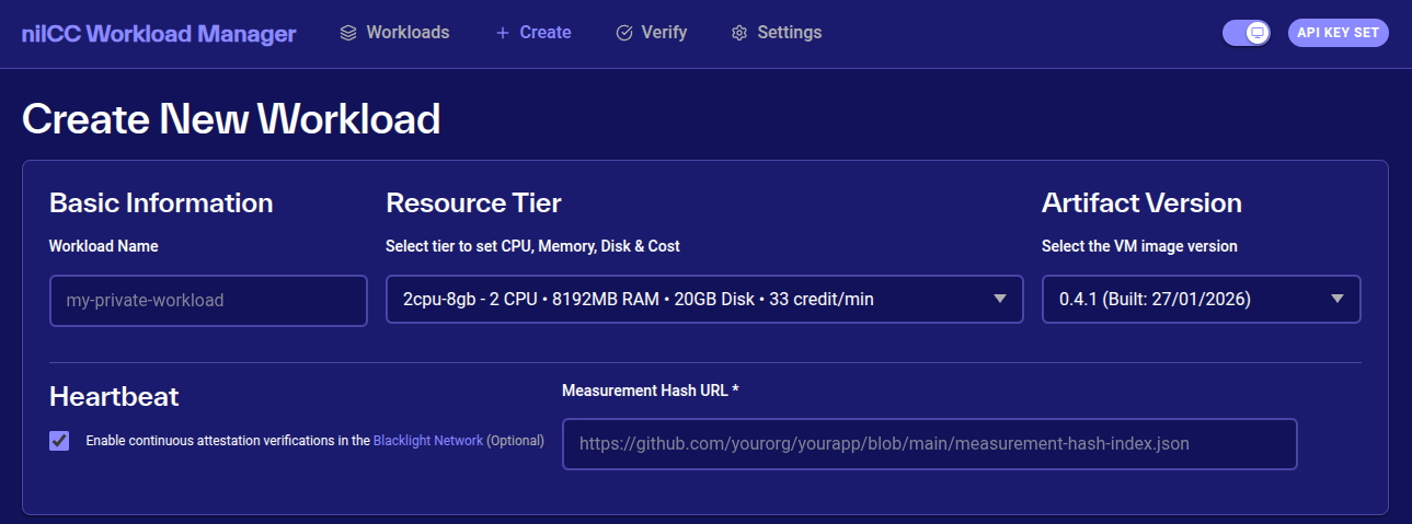 nilCC Heartbeat toggle
